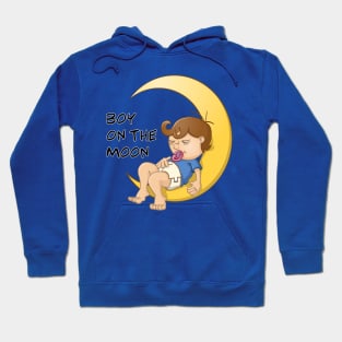 Baby boy on the moon Hoodie